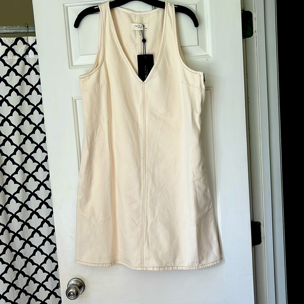 Rag and Bone creamy white denim dress.